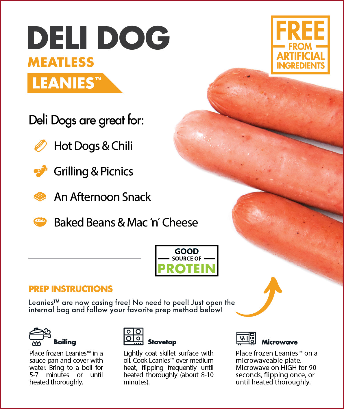 Worthington Leanies - Deli Dogs - 6 ct (2-Boxes) | Vegefood