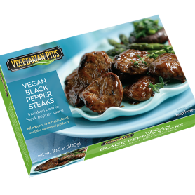 Vegetarian Plus - Vegan Black Pepper Steaks - 10.5oz.