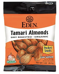 Eden Foods - Tamari Almonds Pocket Snacks - 1oz.